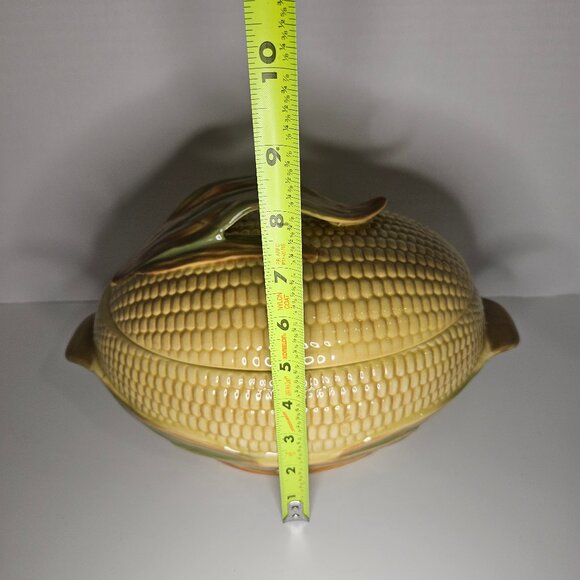 Vintage Retro Pfaltzgraff Lidded Corn Shaped Casserole Dish Kitshy Casserole - Picture 8 of 11